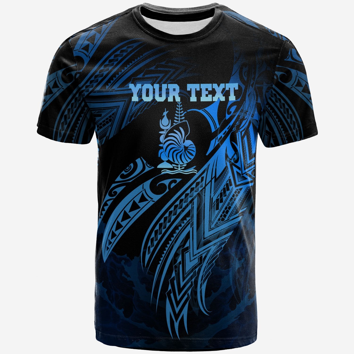 New Caledonia Polynesian Custom T Shirt Legend Blue Version Unisex Blue - Polynesian Pride