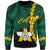 Papua New Guinea Enga Province Polynesian Sweater - Tribal Wave Tattoo Unisex Green - Polynesian Pride