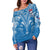 Samoa Rugby Toa Samoa Blue Style Women Off Shoulder Sweater - LT2 - Polynesian Pride