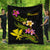 Hawaii Polynesian Quilt - Plumeria Tribal Black - Polynesian Pride