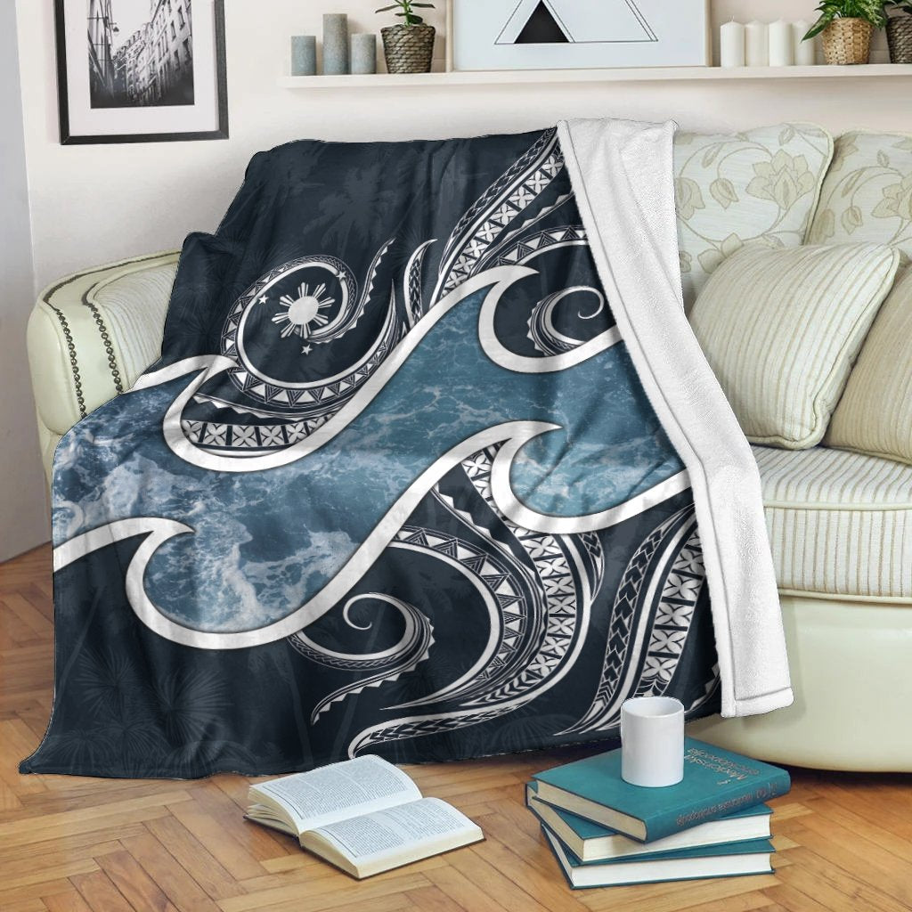 The Philippines Premium Blanket - Ocean Style White - Polynesian Pride