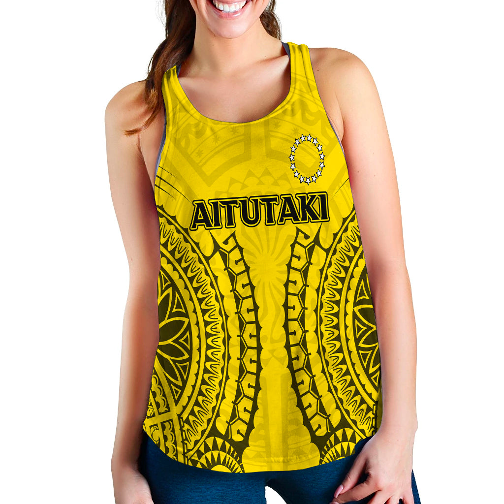 (Custom Personalised) Cook Islands Aitutaki Women Tank Top - Tribal Pattern - LT12 - Polynesian Pride