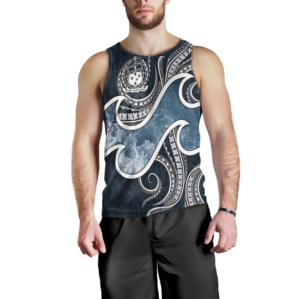 Samoa Polynesian Men's Tank Top - Ocean Style - Polynesian Pride