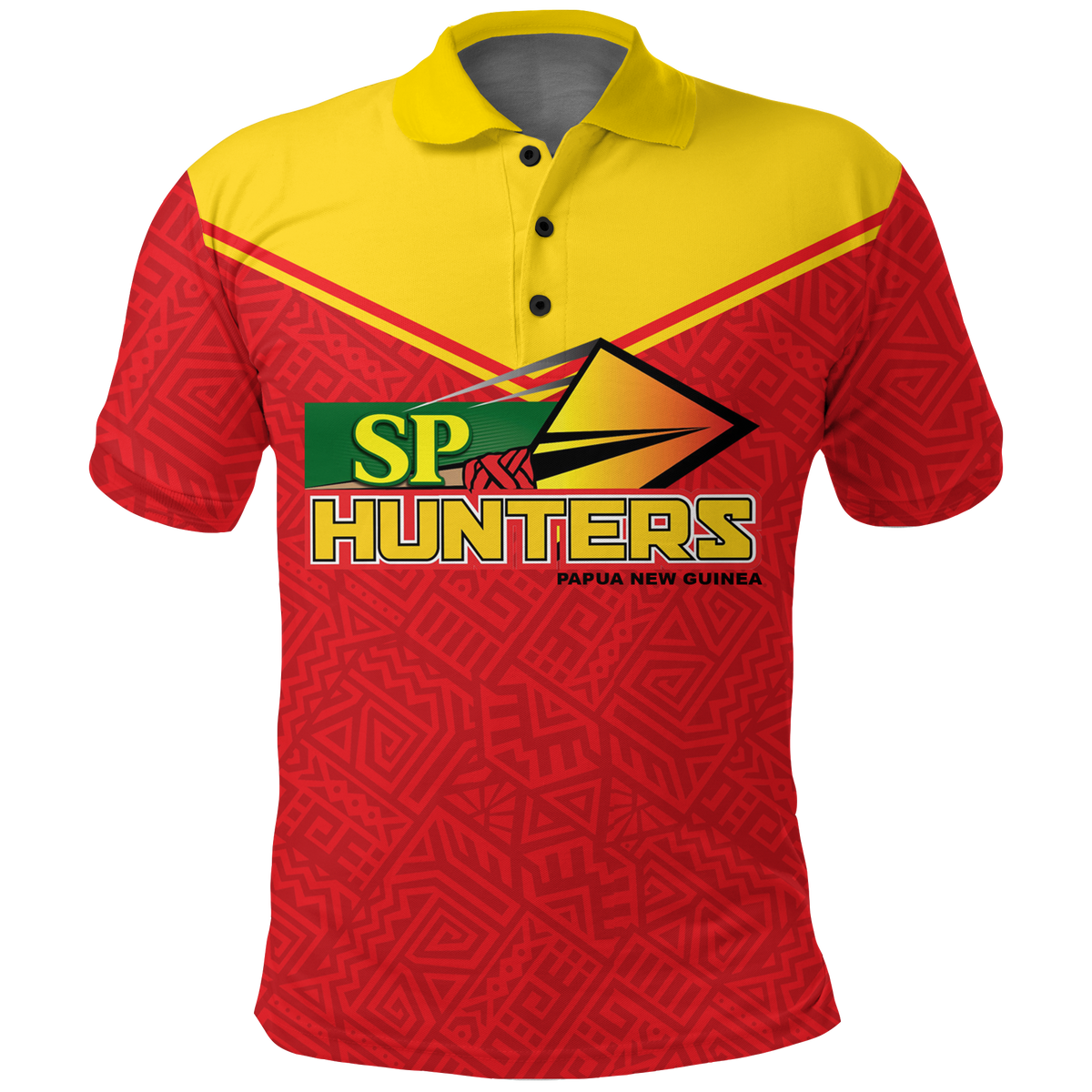 Custom Papua New Guinea SP Hunters Pride Polo Shirt LT12 Unisex Red - Polynesian Pride