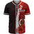 Vanuatu Polynesian Baseball Shirt - Coat Of Arm With Hibiscus Unisex Red - Polynesian Pride