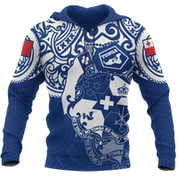 Tonga Polynesian Hoodie Tongan Pride (Bright Blue) Unisex BLUE - Polynesian Pride