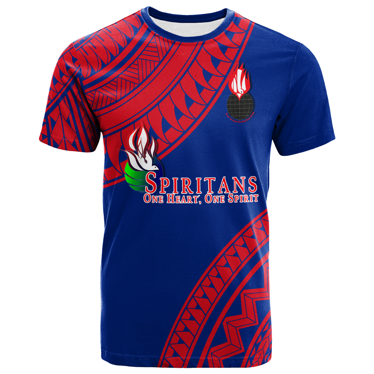Custom Spiritans One Heart , One Spirit T Shirt Ver1 LT12 Unisex Blue - Polynesian Pride