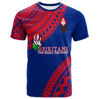 Custom Spiritans One Heart , One Spirit T Shirt Ver1 LT12 Unisex Blue - Polynesian Pride