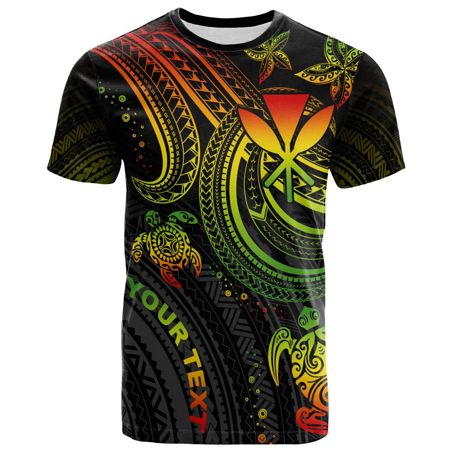 Hawaii Custom T Shirt Reggae Turtle Unisex Art - Polynesian Pride