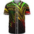 New Caledonia Baseball Shirt - Reggae Color Cross Style Unisex Black - Polynesian Pride