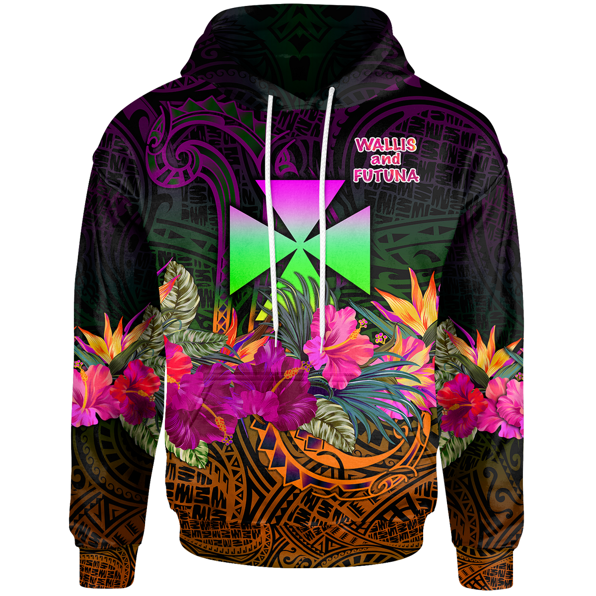 Wallis and Futuna Hoodie Summer Hibiscus Unisex Reggae - Polynesian Pride