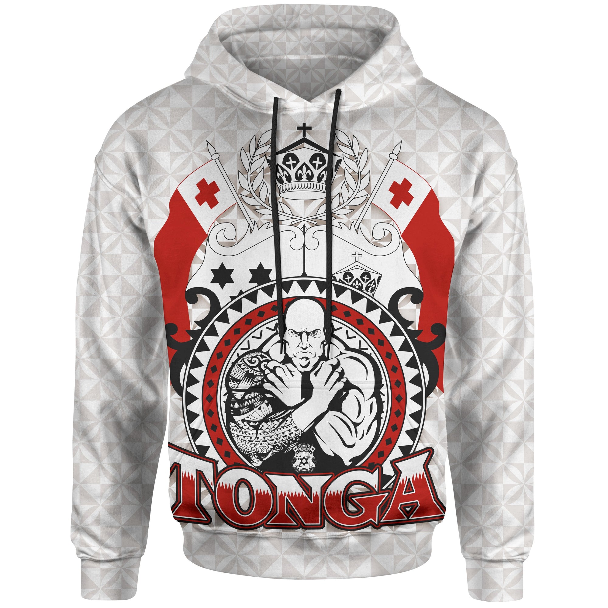 Tonga Polynesian Hoodie Tonga Power Unisex RED - Polynesian Pride
