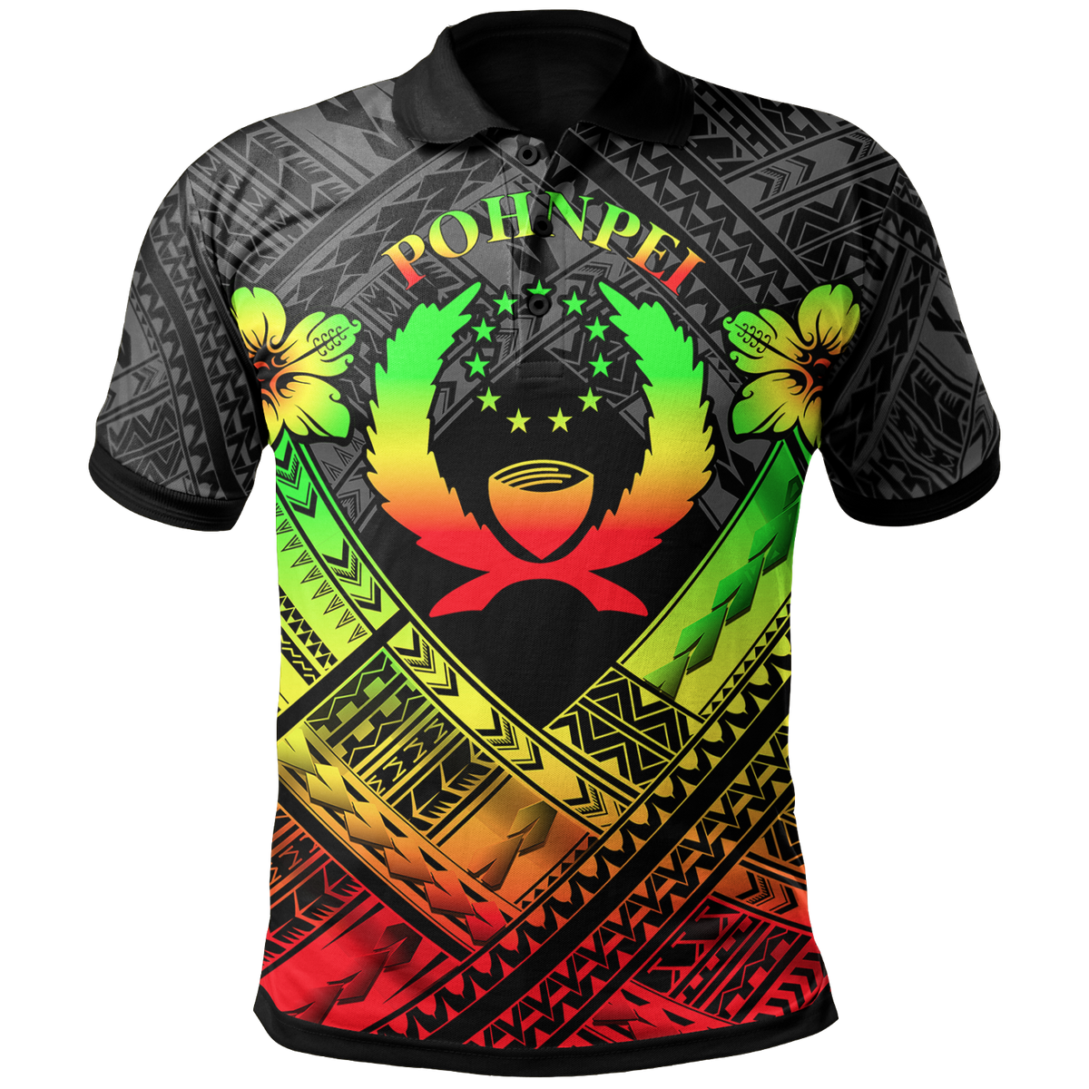 Pohnpei Polynesian Polo Shirt Pohnpei Reggae Seal Camisole Hibiscus Style Unisex Reggae - Polynesian Pride