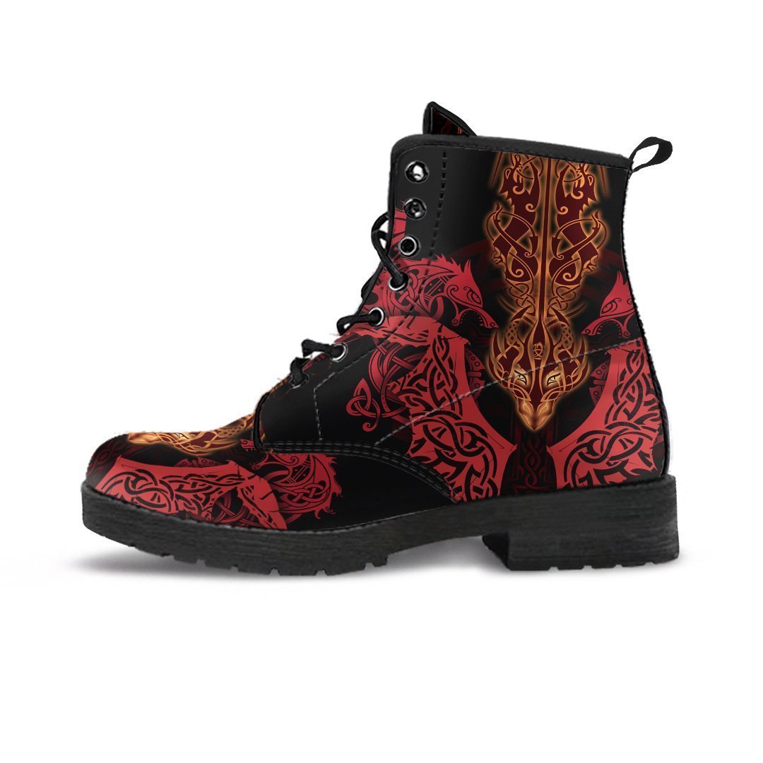 Celtic Dragon Leather Boots - Dragon Sword, Cross Patterns  display picture 2