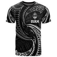 Guam Polynesian All Over T Shirt White Tribal Wave Unisex White - Polynesian Pride