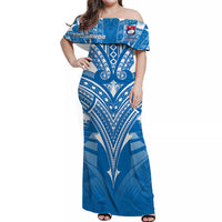 Samoa Rugby Matching Dress and Hawaiian Shirt Toa Samoa Blue Style LT2 - Polynesian Pride