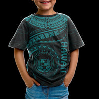 Polynesian Hawaii T Shirt Hawaiian Waves (Turquoise) - Polynesian Pride