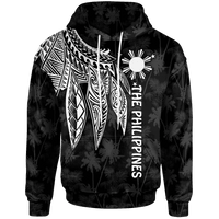 The Philippines Hoodie Polynesian Wings (White) White - Polynesian Pride