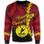 Papua New Guinea National Capital District Province Polynesian Sweater - Tribal Wave Tattoo Unisex Red - Polynesian Pride