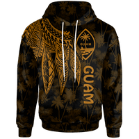 Guam Hoodie Polynesian Wings (Golden) Unisex Golden - Polynesian Pride