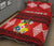 (TIULIPE LEGER JR) Tonga Quilt Bed Set - Tongan Pattern LT13 Red - Polynesian Pride