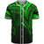 Wallis and Futuna Baseball Shirt - Green Color Cross Style Unisex Black - Polynesian Pride