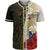 Philippines Polynesian Baseball Shirt - Coat Of Arm With Hibiscus Gold Unisex Gold - Polynesian Pride