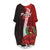 Pohnpei Micronesia Batwing Pocket Dress - Hibiscus With Coat Of Arm Women Black - Polynesian Pride