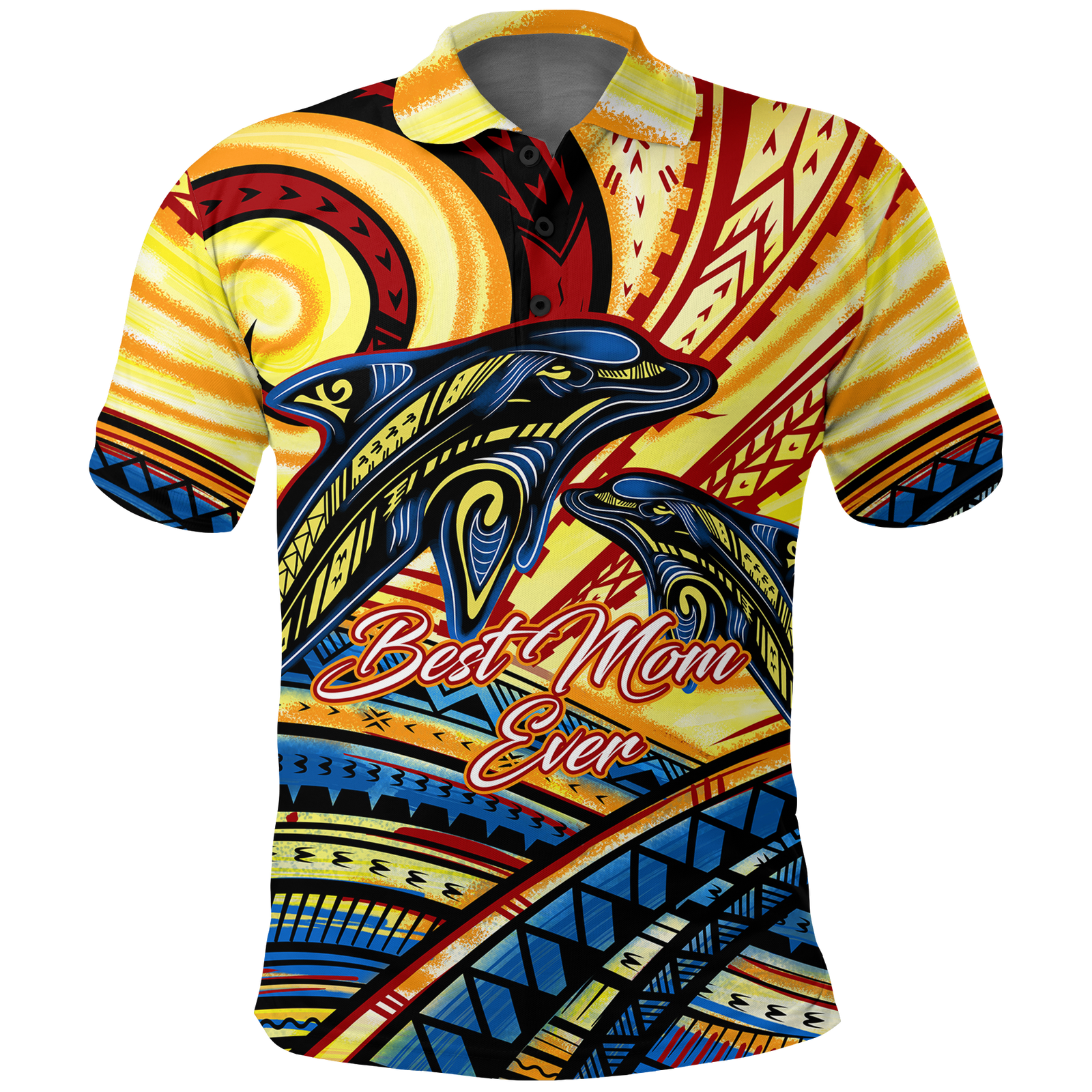 Custom Polynesia Best Mom Ever Polo Shirt LT12 Unisex Art - Polynesian Pride