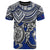 Chuuk T Shirt Chuuk Flag Polynesian White Turtle Hibiscus (Blue) Unisex Blue - Polynesian Pride