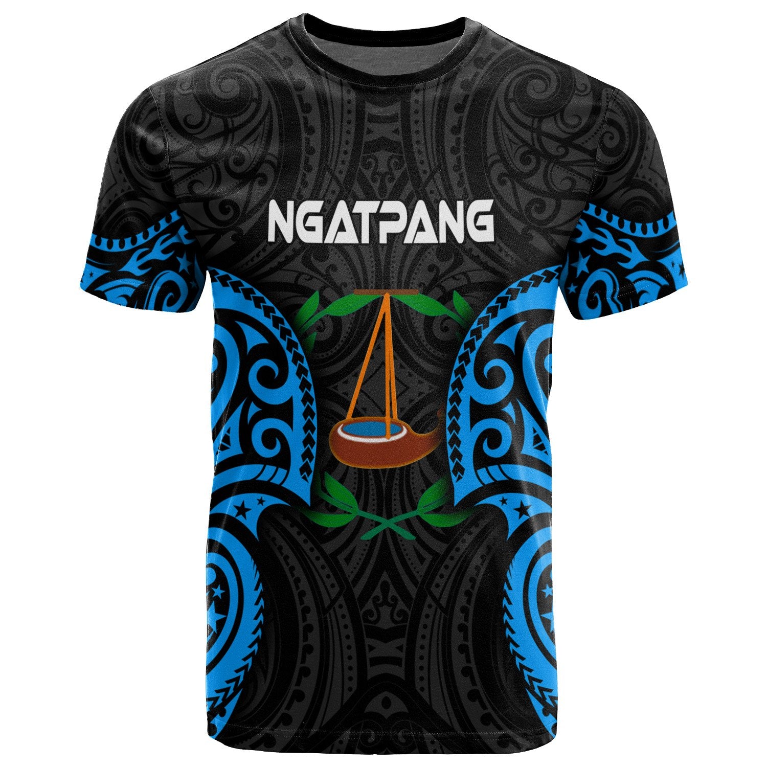 Palau Ngatpang Polynesian T Shirt Palau Spirit Unisex Black - Polynesian Pride