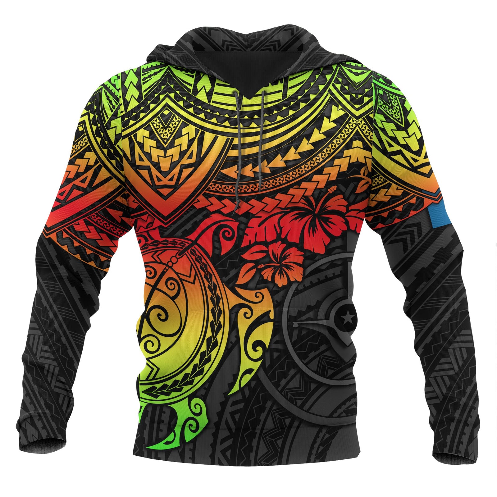 Yap Polynesian Hoodie Reggae Turtle Unisex Reggae - Polynesian Pride