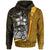 Tahiti Polynesian Hoodie Gold Turtle with Hook Unisex GOLD - Polynesian Pride