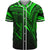 Tuvalu Baseball Shirt - Green Color Cross Style Unisex Black - Polynesian Pride