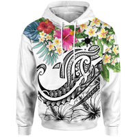 The Philippines Hoodie Summer Plumeria (White) Unisex White - Polynesian Pride