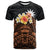 Nauru Custom T Shirt Tribal Pattern Hibiscus Unisex Black - Polynesian Pride