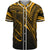 Chuuk State Baseball Shirt - Gold Color Cross Style Unisex Black - Polynesian Pride