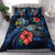 Solomon Islands Polynesian Bedding Set - Blue Turtle Hibiscus Blue - Polynesian Pride