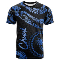 Chuuk Micronesia T Shirt Polynesian Tattoo Blue Version Unisex Blue - Polynesian Pride