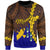 Papua New Guinea Manus Province Polynesian Sweater - Tribal Wave Tattoo Unisex Blue - Polynesian Pride