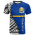 Nauru Custom T shirt Coat Of Arm and Polynesian Patterns Unisex Blue - Polynesian Pride