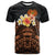 Papua New Guinea Custom Personalised T-shirt - Tribal Pattern Hibiscus
