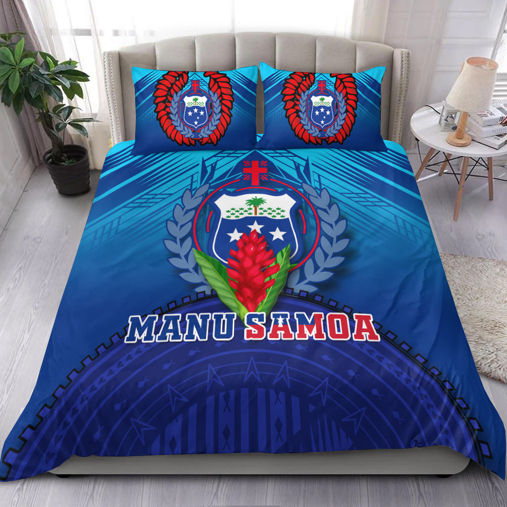 Manu Samoa Legend Bedding Set - LT12 Bedding Set Blue - Polynesian Pride