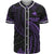 Papua New Guinea Polynesian Baseball Shirt - Purple Tribal Wave Unisex Purple - Polynesian Pride
