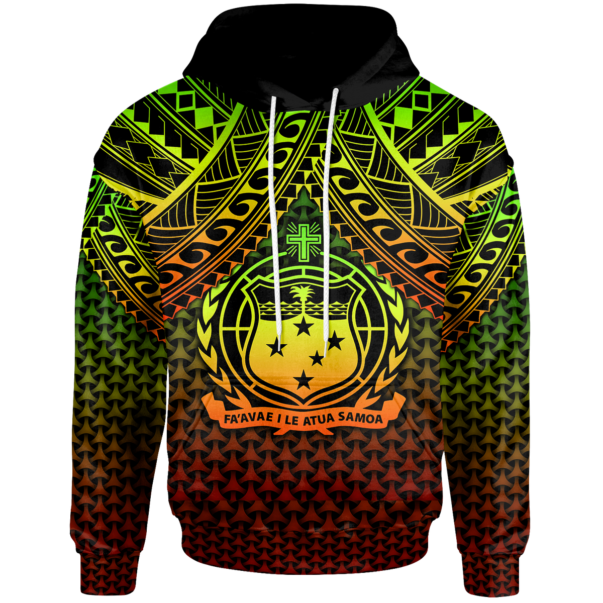 Polynesian Samoa Hoodie Reggae Vintage Polynesian Patterns Unisex Reggae - Polynesian Pride