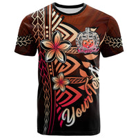 Samoa Custom T Shirt Red Vintage Tribal Mountain Unisex Red - Polynesian Pride