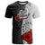 Cook Islands Polynesian T Shirt Coat of Arm With Hibiscus White Unisex Art - Polynesian Pride