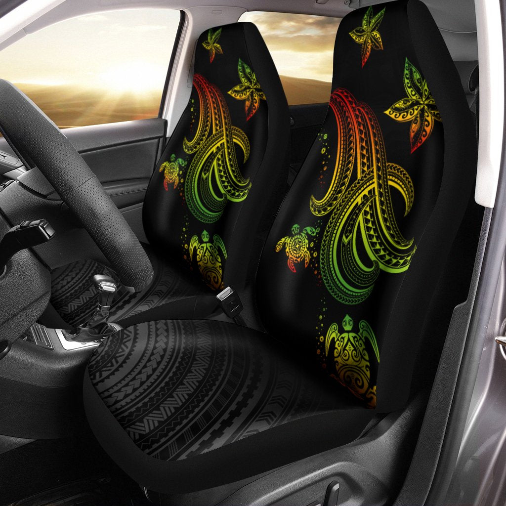 Polynesian Car Seat Covers - Reggae Turtle Universal Fit Reggae - Polynesian Pride