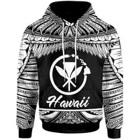 Hawaii Polynesian Hoodie Hawaii Pride White Version Unisex White - Polynesian Pride