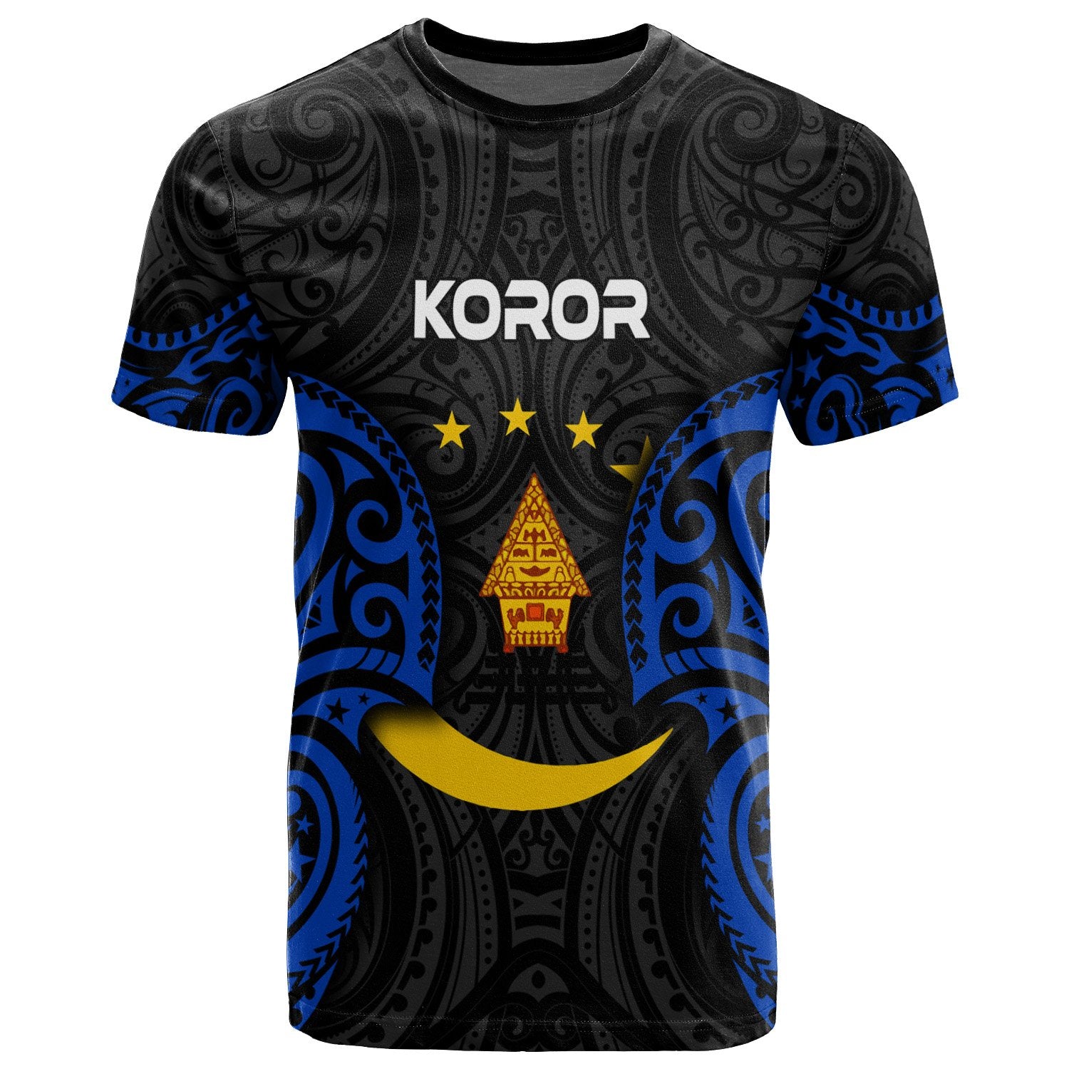 Palau Koror Polynesian T Shirt Palau Spirit Unisex Black - Polynesian Pride